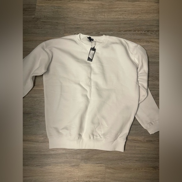 NWT PLT WHITE OVERSIZED SWEATSHIRT M - Picture 2 of 7